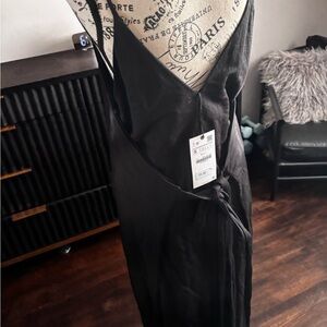 Zara Black Dress with Side Tie